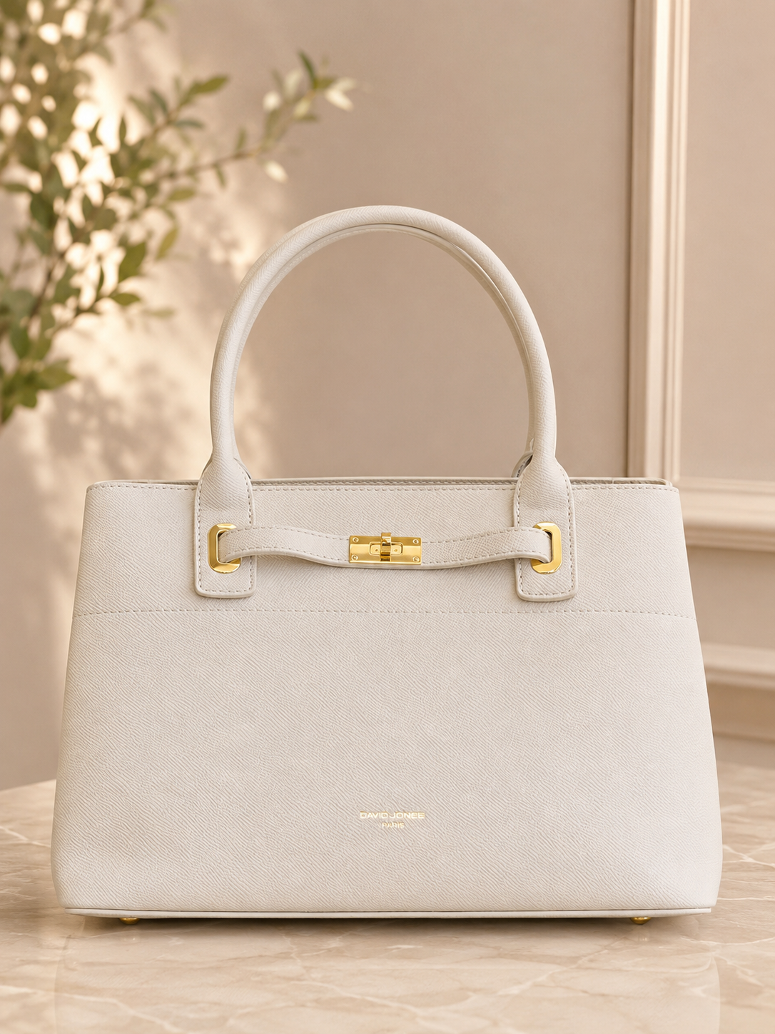 David Jones Paris Structured Top Handle Tote Bag alternate view