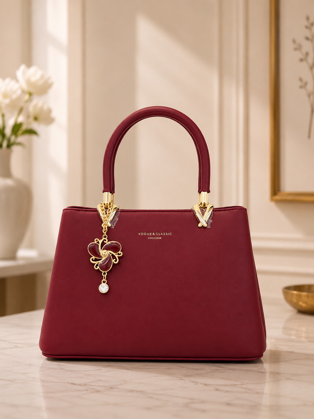 Vogue & Classic ChicCider Classic Top Handle Handbag | SANAD alternate view