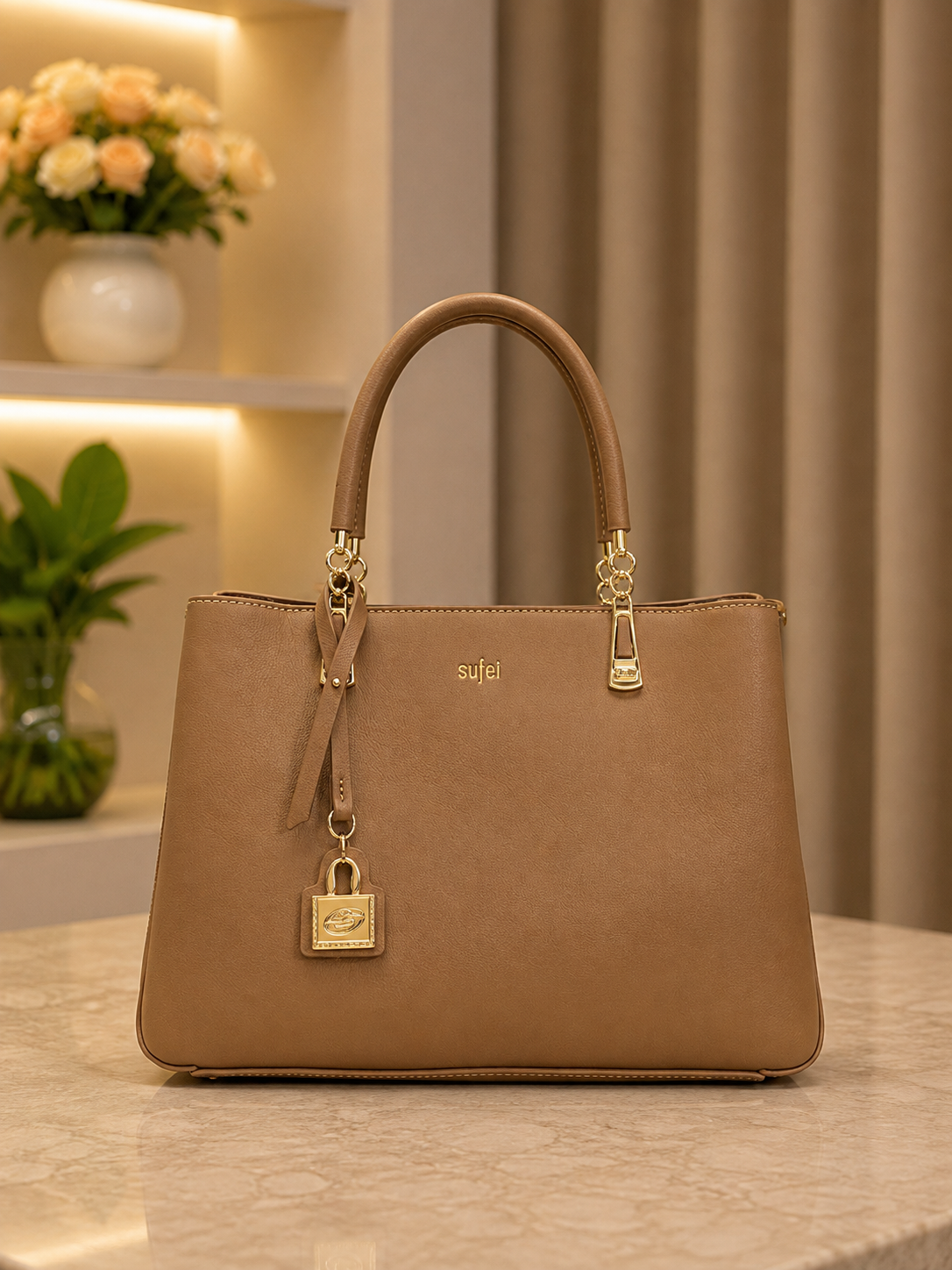 Premium Women's Leather Tote Shoulder Handbag | SANAD
